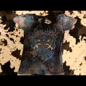 Distressed tee shirt